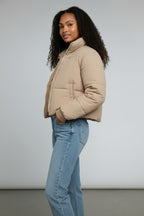 Camilla | Women's Cropped Quilted Puffer Jacket with Zip